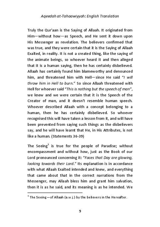 Aqeedah at-Tahaawiyyah - English Translation_page_0009